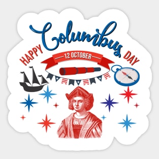 Happy Columbus Day Sticker